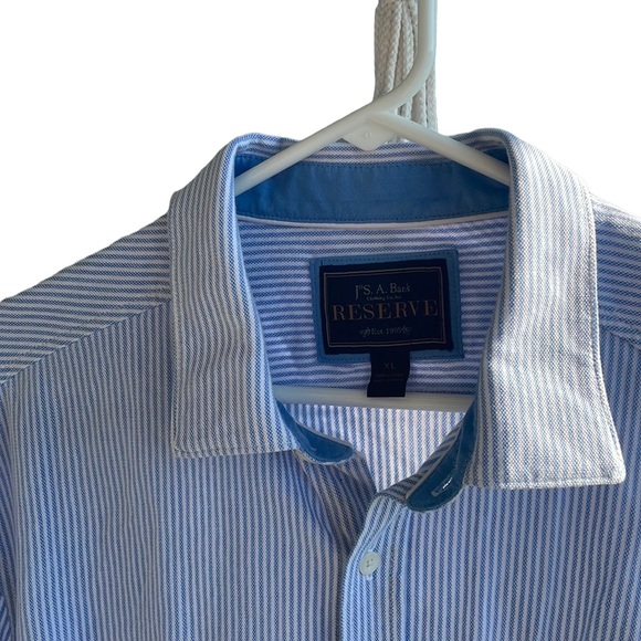 JoS. A. Bank Reserve blue striped button down sz. XL - Picture 4 of 5